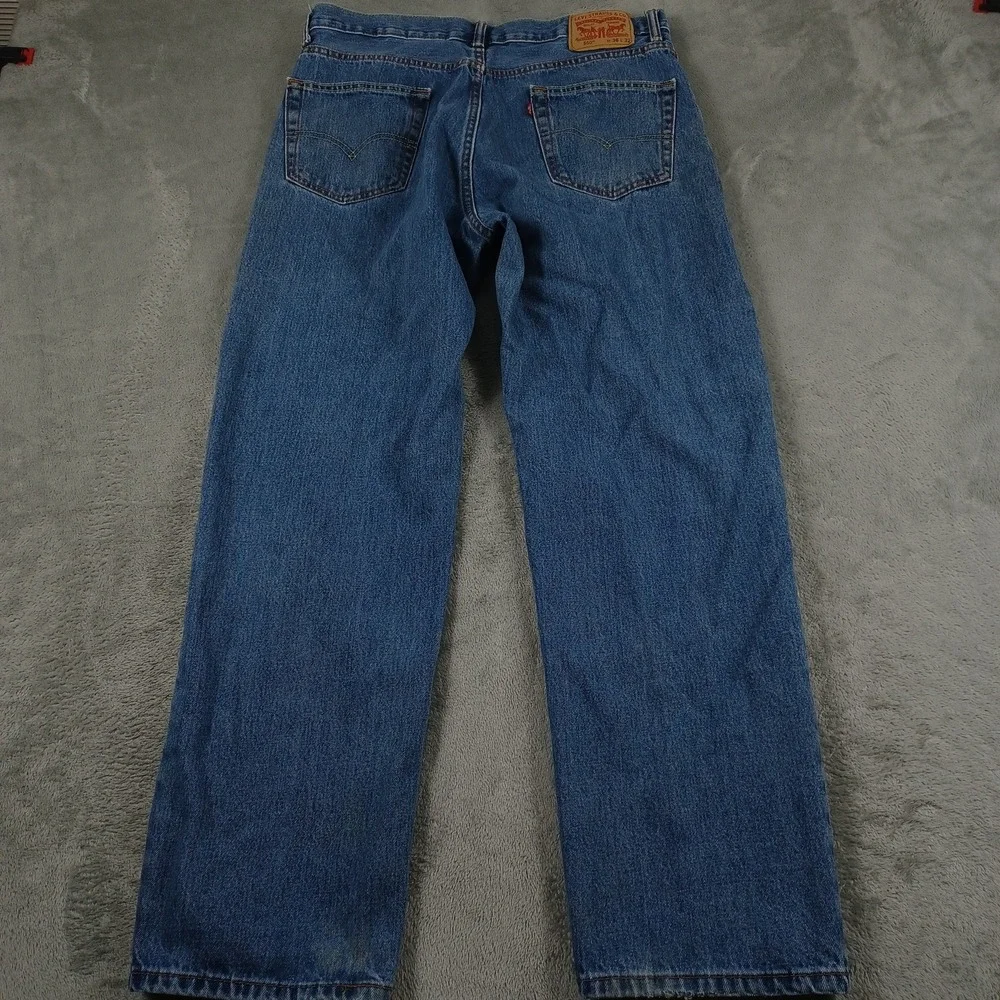 Levis 550 Jeans Mens 36x32 Blue Relaxed Fit Straight Leg Denim Classic Y2K Style